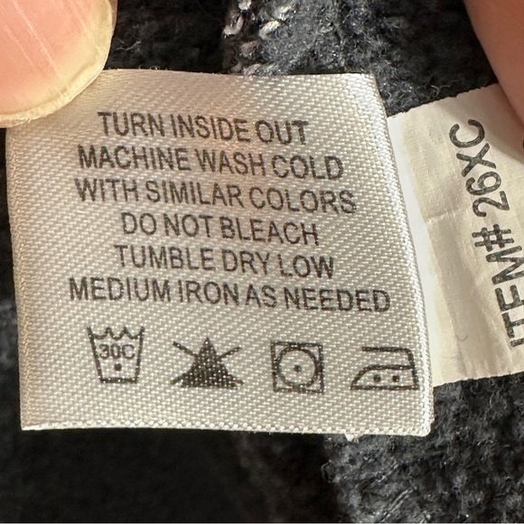 Orvis sweater, gray/white, heavyweight. XL. cotton/poly, cozy, warm - Picture 7 of 12